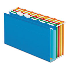 Pendaflex® Ready-Tab Extra Capacity Reinforced Colored Hanging Folders, Legal Size, 1/6-Cut Tabs, Assorted Colors, 20/Box