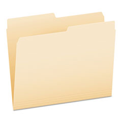 Pendaflex® Manila File Folders, 1/2-Cut Tabs: Assorted, Letter Size, 0.75" Expansion, Manila, 100/Box