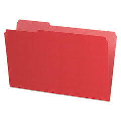 Pendaflex® Interior File Folders, 1/3-Cut Tabs: Assorted, Legal Size, Red, 100/Box