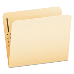 Manila Fastener Folders, Straight Tabs, 1 Fastener, Letter Size, Manila Exterior, 50/Box