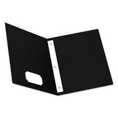 Oxford™ Twin-Pocket Folders with 3 Fasteners, 0.5" Capacity, 11 x 8.5, Black 25/Box
