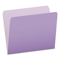 Pendaflex® Colored File Folders, Straight Tabs, Letter Size, Lavender/Light Lavender, 100/Box