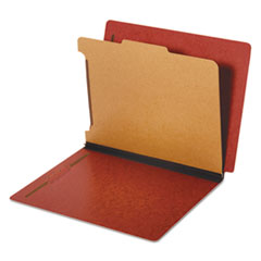 Pendaflex® Dual Tab Classification Folders, 1 Divider, Letter Size, Red, 10/Box