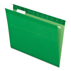 Pendaflex® Colored Reinforced Hanging Folders, Letter Size, 1/5-Cut Tabs, Bright Green, 25/Box