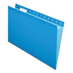 Pendaflex® Colored Reinforced Hanging Folders, Legal Size, 1/5-Cut Tabs, Blue, 25/Box