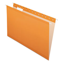 Pendaflex® Colored Reinforced Hanging Folders, Legal Size, 1/5-Cut Tabs, Orange, 25/Box