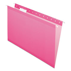 Pendaflex® Colored Reinforced Hanging Folders, Legal Size, 1/5-Cut Tabs, Pink, 25/Box