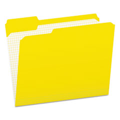 Double-Ply Reinforced Top Tab Colored File Folders, 1/3-Cut Tabs: Assorted, Letter Size, 0.75" Expansion, Yellow, 100/Box