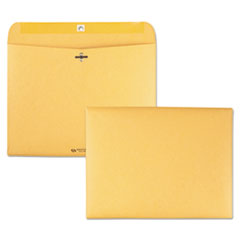 Quality Park™ Redi-File Clasp Envelope, #90, Cheese Blade Flap, Clasp/Gummed Closure, 9 x 12, Brown Kraft, 100/Box