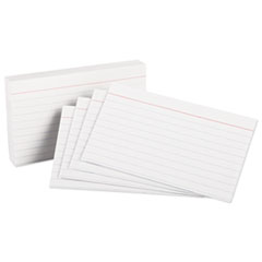 Oxford™ Heavyweight Ruled Index Cards, 3 x 5, White, 100/Pack