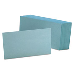 Oxford™ Unruled Index Cards, 3 x 5, Blue, 100/Pack