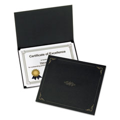 Oxford™ Certificate Holder, 11.25 x 8.75, Black, 5/Pack
