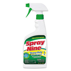 Spray Nine® Heavy Duty Cleaner/Degreaser/Disinfectant, Citrus Scent, 22 oz Trigger Spray Bottle, 12/Carton