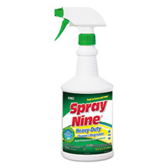Spray Nine® Heavy Duty Cleaner/Degreaser/Disinfectant, Citrus Scent, 32 oz, Trigger Spray Bottle, 12/Carton