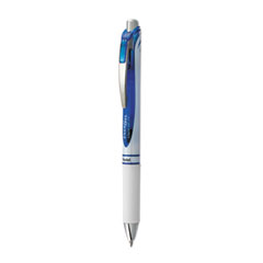 Pentel® EnerGel RTX Gel Pen, Retractable, Medium 0.7 mm, Blue Ink, White/Blue Barrel