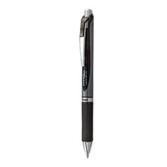Pentel® EnerGel RTX Gel Pen, Retractable, Bold 1 mm, Black Ink, Black/Gray Barrel