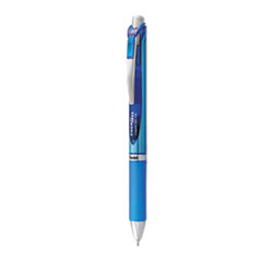 Pentel® EnerGel RTX Gel Pen, Retractable, Medium 0.7 mm Needle Tip, Blue Ink, Blue/Gray Barrel