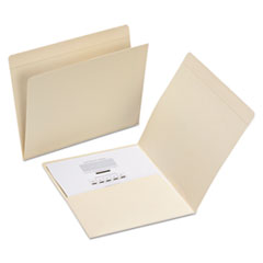 Smead® Top Tab File Folders with Inside Pocket, Straight Tabs, Letter Size, Manila, 50/Box