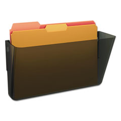 deflecto® DocuPocket Stackable Wall Pocket, Letter Size, 13" x 4", Smoke