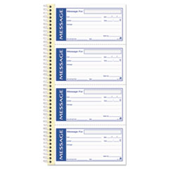 Adams® Write 'n Stick Phone Message Book, Two-Part Carbonless, 4.75 x 2.75, 4 Forms/Sheet, 200 Forms Total