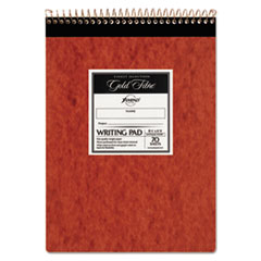 Ampad® Gold Fibre Retro Wirebound Writing Pads, Wide/Legal and Quadrille Rule, Red Cover, 70 White 8.5 x 11.75 Sheets