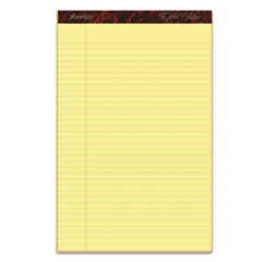 Ampad® Gold Fibre Quality Writing Pads, Wide/Legal Rule, 50 Canary-Yellow 8.5 x 14 Sheets, Dozen