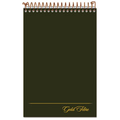 Ampad® Gold Fibre Steno Pads, Gregg Rule, Designer Green/Gold Cover, 100 White 6 x 9 Sheets