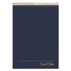 Ampad® Gold Fibre Wirebound Project Notes Pad, Project-Management Format, Navy Cover, 70 White 8.5 x 11.75 Sheets