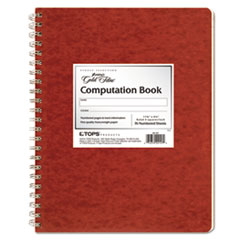 Ampad® Computation Book, Quadrille Rule (4 sq/in), Brown Cover, (76) 11.75 x 9.25 Sheets