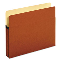 Pendaflex® Standard Expanding File Pockets, 1.75" Expansion, Letter Size, Red Fiber, 25/Box