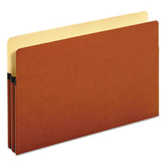 Pendaflex® Standard Expanding File Pockets, 1.75" Expansion, Legal Size, Red Fiber, 25/Box
