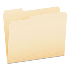 Pendaflex® SmartShield Top Tab File Folders, 1/3-Cut Tabs: Assorted, Letter Size, Manila, 100/Box