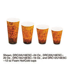 Foam Hot/Cold Cups, 16oz, Brown/Black, 1000/Carton - American