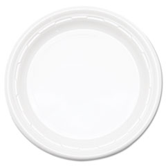 Dart® Famous Service Plastic Dinnerware, Plate, 6" dia, White, 125/Pack, 8 Packs/Carton