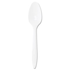 Dart® Style Setter Mediumweight Plastic Teaspoons, White, 1000/Carton