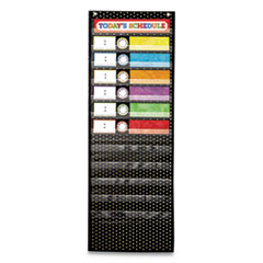 Carson-Dellosa Education Deluxe Scheduling Pocket Chart, 13 Pockets, 13 x 36, Black