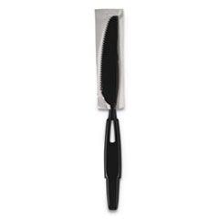 Dixie® SmartStock Wrapped Heavy-Weight Cutlery Refill, Knife, Black, 960/Carton