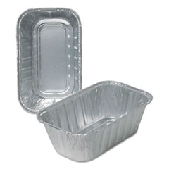 Durable Packaging Aluminum Loaf Pans, 1 lb, 6.13 x 3.75 x 2, 500/Carton