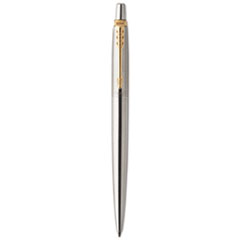 Parker® Jotter Gel Pen, Retractable, Medium 0.7 mm, Black Ink, Stainless Steel Barrel