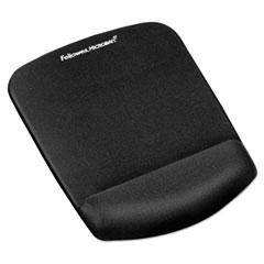 PlushTouch Mouse Pad with Wrist Rest, 7.25 x 9.37, Black