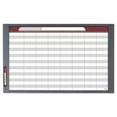 Quartet® InView Custom Whiteboard, 36 x 24, White/Clear Surface, Graphite Fiberboard Frame