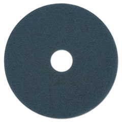Boardwalk® Scrubbing Floor Pads, 16" Diameter, Blue, 5/Carton