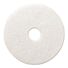 Boardwalk® Polishing Floor Pads, 24" Diameter, White, 5/Carton