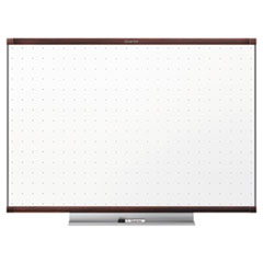 Quartet® Prestige 2 Total Erase Whiteboard, 72 x 48, White Surface, Mahogany Fiberboard/Plastic Frame