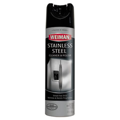 WEIMAN® Stainless Steel Cleaner and Polish, 17 oz Aerosol, 6/Carton