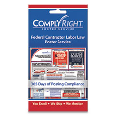 ComplyRight® Labor Law Poster Service, "Federal Contractor Labor Law", 4 x 7