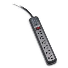 Kensington® Guardian Surge Protector, 6 Outlets, 15 ft Cord, 540 Joules, Gray