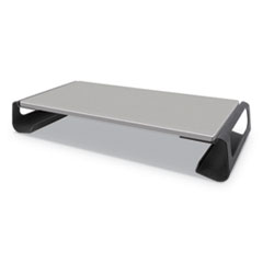 Kantek Contemporary Monitor Riser, 26.88" x 10" x 3.5", Black/Gray, Supports 60 lbs