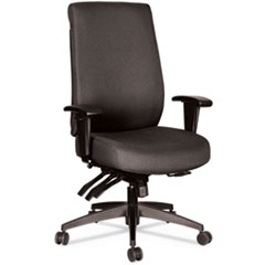 Alera® Alera Wrigley Series 24/7 High Performance High-Back Multifunction Task Chair, Supports 300 lb, 17.24" to 20.55" Seat, Black