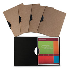 C-Line® Modern Metallic Executive Style Report Cover, Swing Clip,  8.5 x 11, Bronze/Bronze, 5/Pack